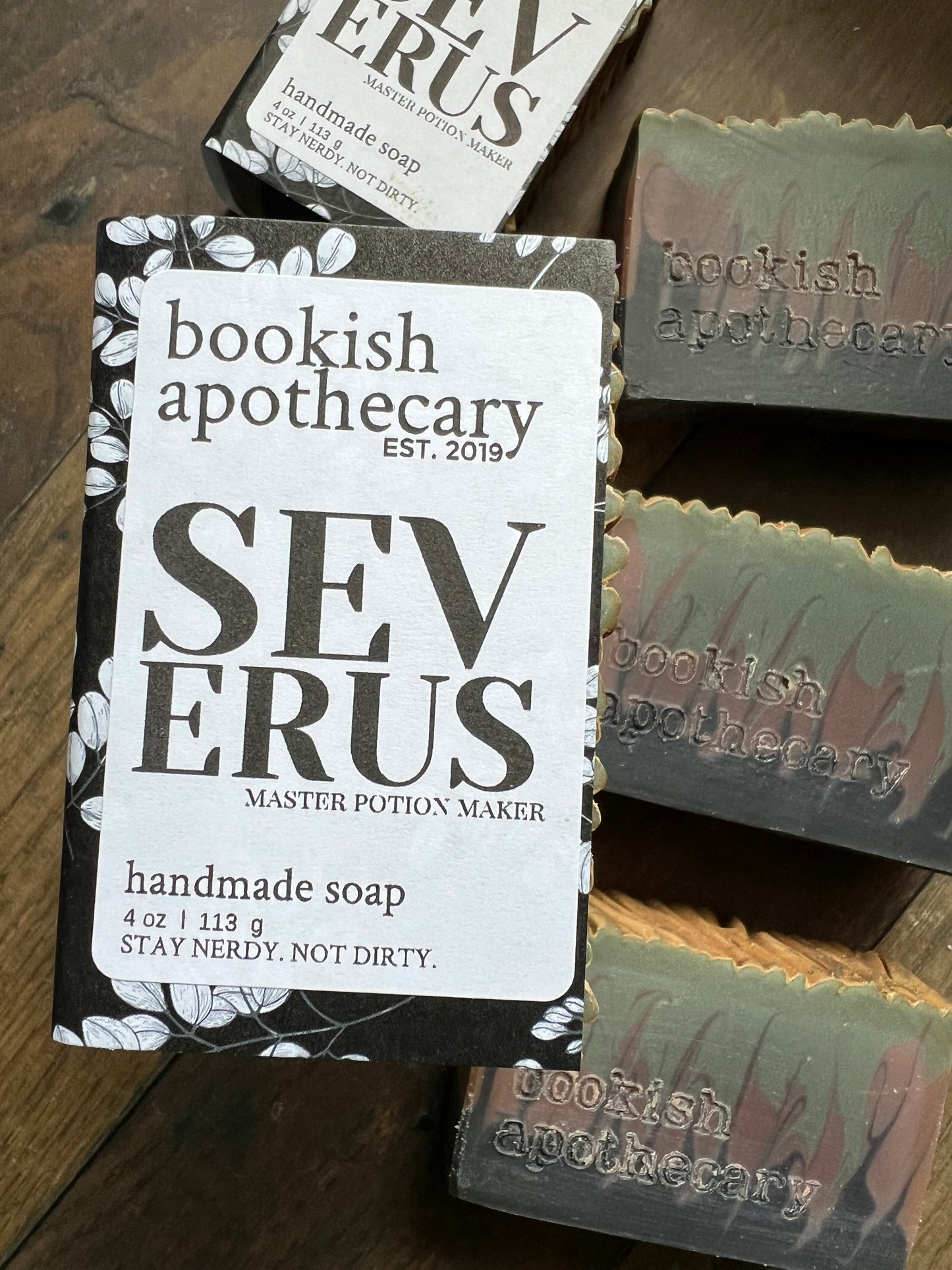 packaged bar of bookish apothecary soap