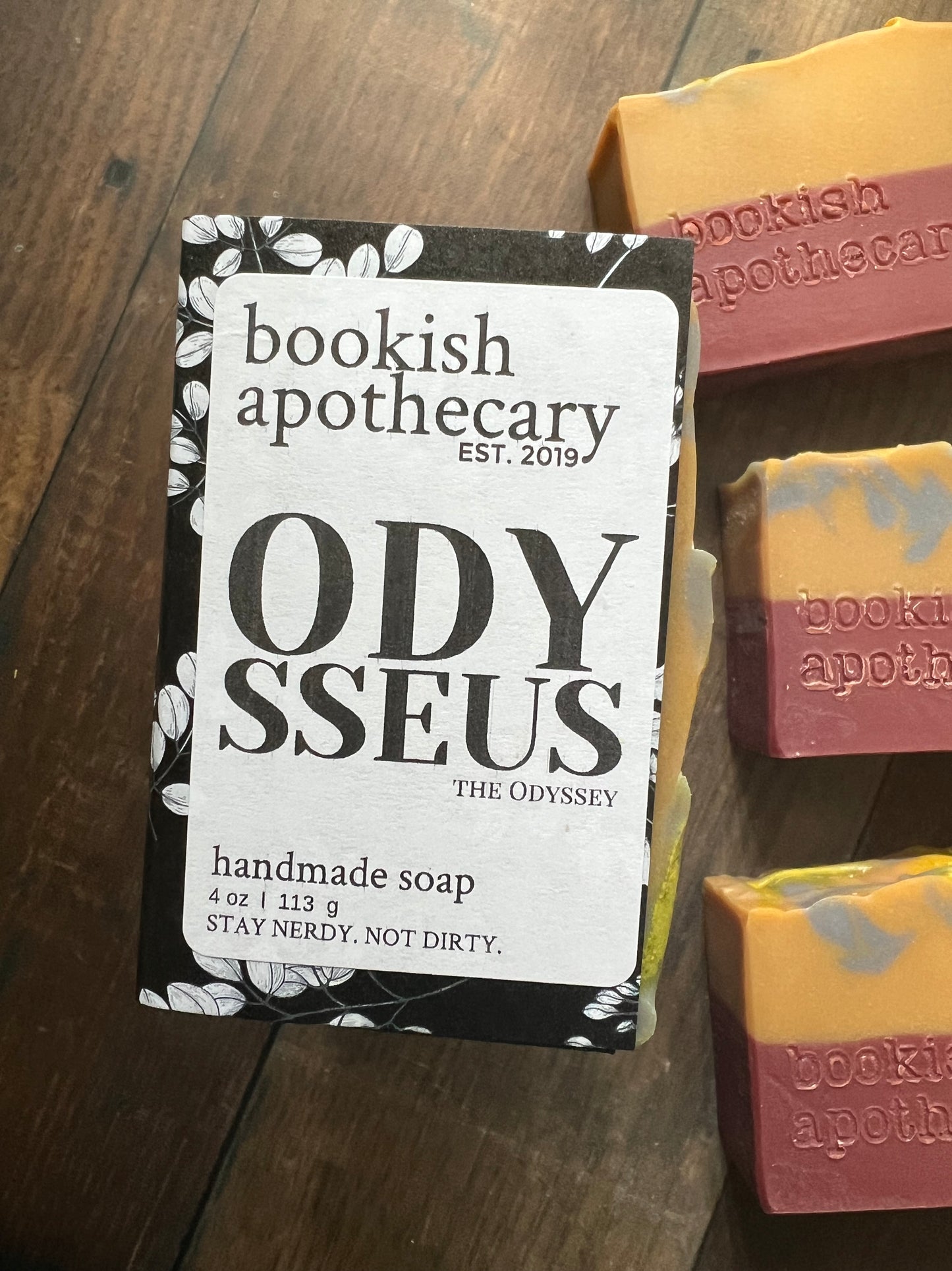 packaged bar of bookish apothecary soap