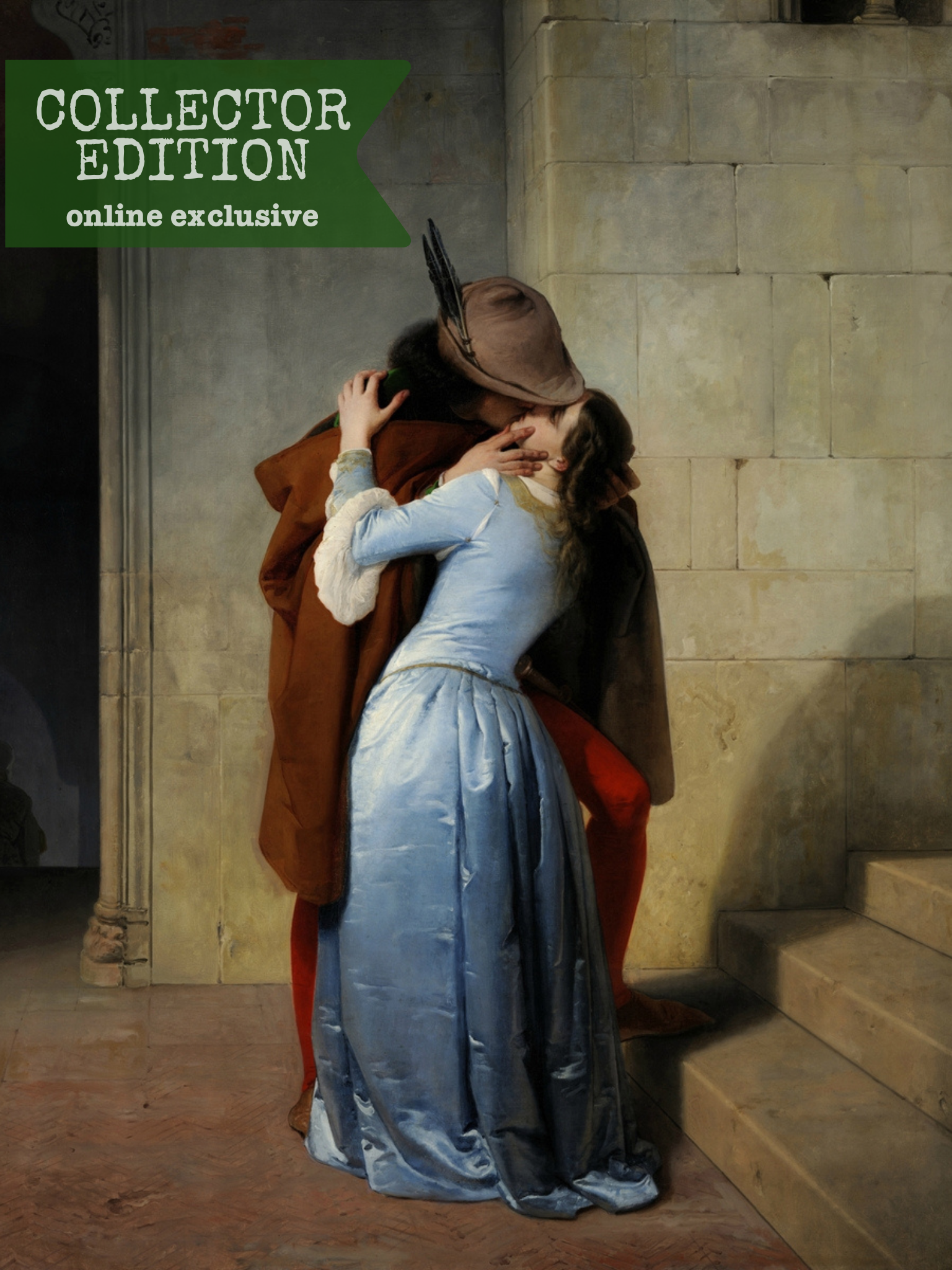 Artistic depiction of a couple embracing with 'Collector Edition' text overlay.